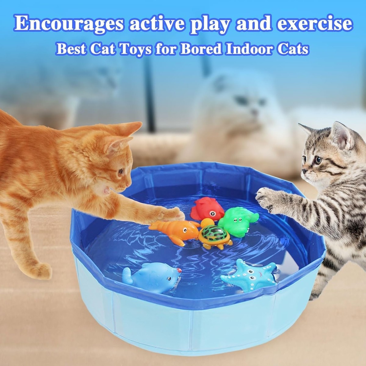 Cat Pool Toy Portable Cat Splash Play Pool Water Toys Designed for