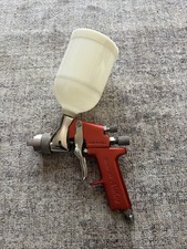 Snap On 1.3mm Red Saber Air Paint Spray Gun Hvlp Gravity Feed Bf813 Made In Usa
