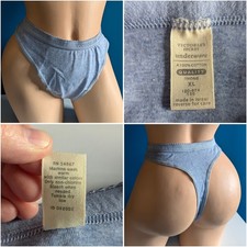 90s Vintage VICTORIA'S SECRET XL Signature Band THONG Panty Panties 100 Cotton