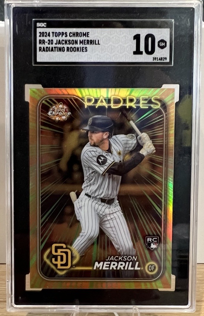 2024 Topps Chrome - Jackson Merrill #RR-20 Radiating Rookies (RC) Gem Mint 10