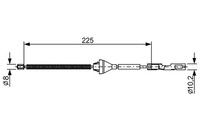 Bosch 1 987 482 705 Kabelzug, Feststellbremse FüR Ford, Ford Australia