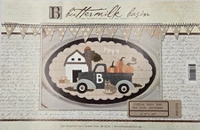 Primitive Wool Pattern Buttermilk Basin Vintage Truck Thru The Year - SEPT