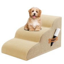 3-Tier Dog Stairs for Bed and Couch - 13.5"H Non-Slip Dog Ramp Extra Wide Steps