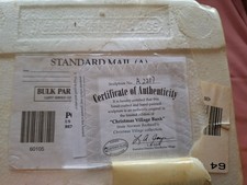 Norman Rockwell Christmas Village Bank White Polystyrene Handmade Sculpture