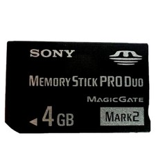 Sony 4GB - Mark2 Memory Stick Pro Duo Magic Gate Memory card
