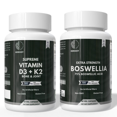 Heroot Joint Wellness Capsule Combo | Boswellia Extrakt & Vitamin D3 + K2