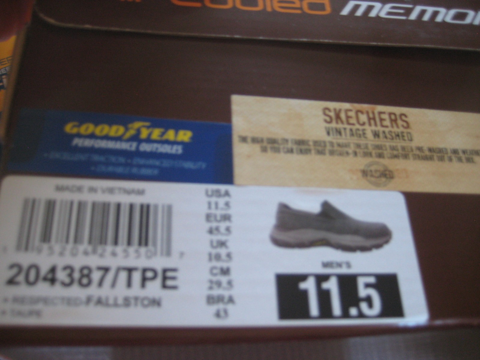 Skechers Respected Fallston Shoes Relaxed Fit Slip On Taupe Men's Size 11 .5 image 7