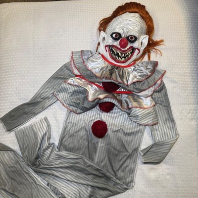 Fun World Kids Pennywise Killer Clown Halloween Costume Grey Red Small 6/7