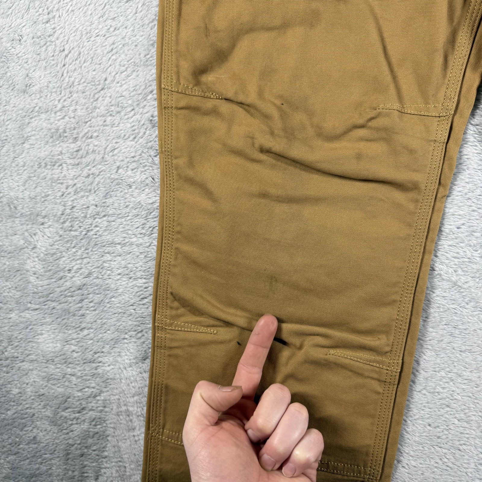 Carhartt Pants Mens 30x30 Brown Rugged Flex Relaxed Fit Canvas Double Knee Work thumbnail 5