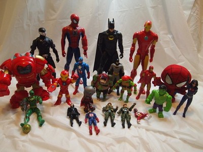 21pc Action Figure Lot DC Justice League Avengers Marvel Power Rangers GI Joe