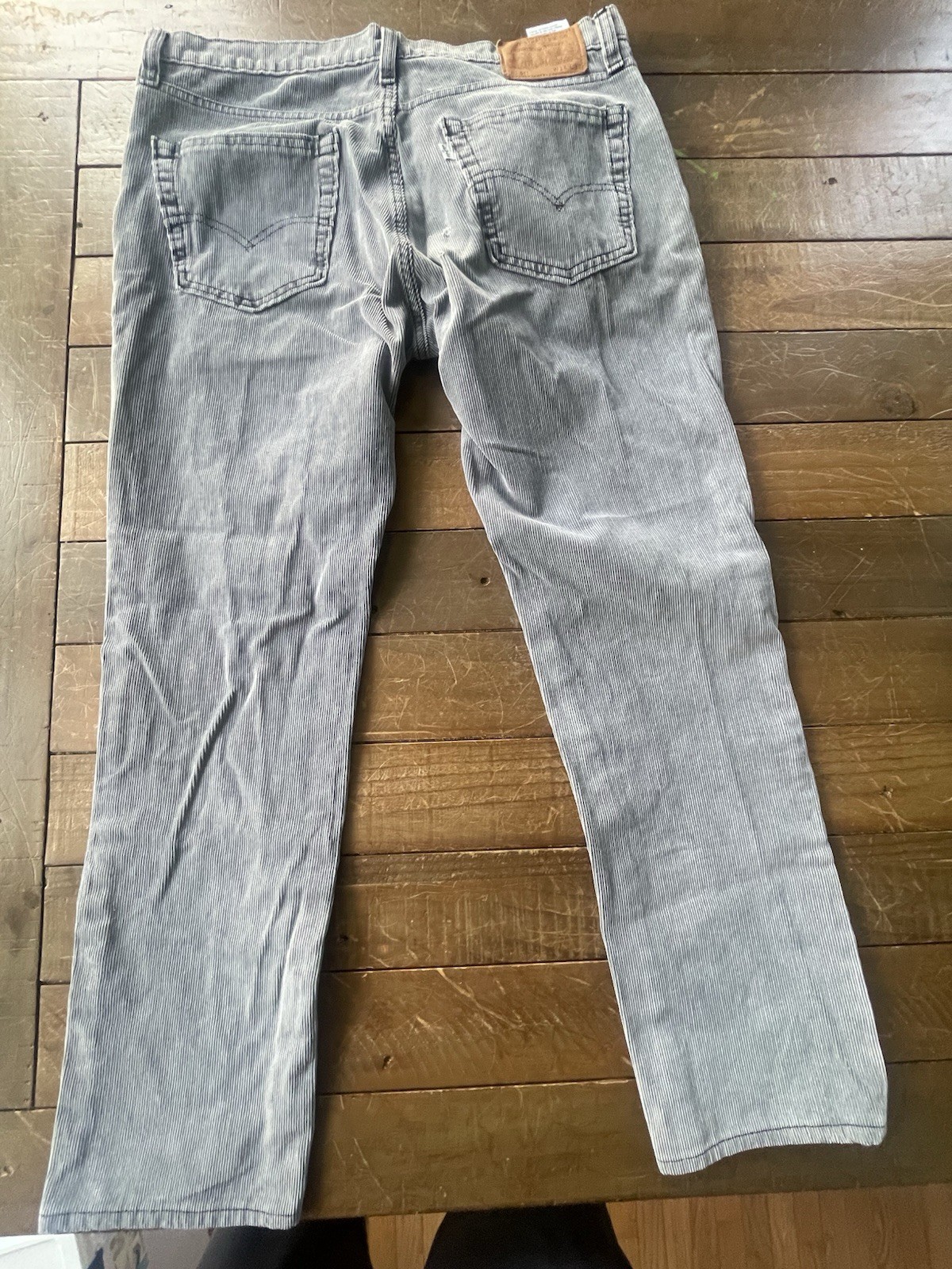 Levi's 511 Big E Corduroy Gray Pants Jeans Men 34x32 Retro Premium Y2K V4 image 6