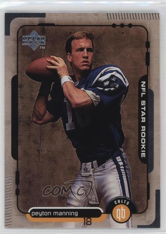 1998 Upper Deck NFL Star Rookie Peyton Manning #1 Rookie RC HOF 02b5