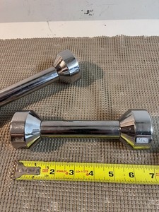 2- Weider  3 pound chrome  dumbbells
