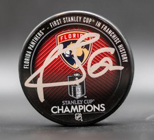 Brandon Montour Signed Hockey Puck JSA Autographed