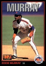 Eddie Murray 1993 Triple Play #41 Mets MLB READ FREE SHIPPING AutographDen