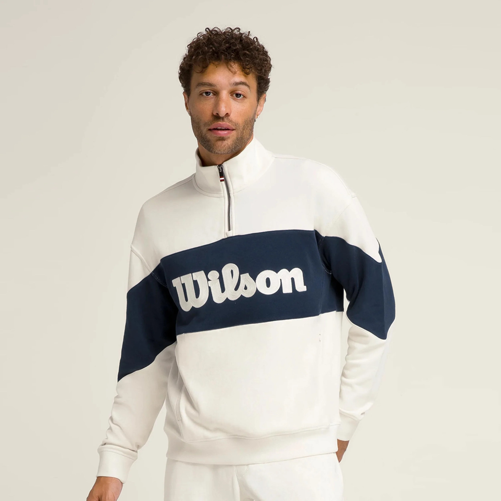 Wilson Parkside Half-Zip Sweatshirt Herren creme 15890₽