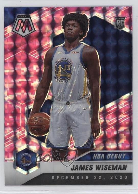 2020-21 Panini Mosaic NBA Debut Pink Camo Prizm James Wiseman #266 Rookie RC ne1