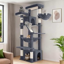 Hzuaneri Large Cat Tree, 72 Inch Tall Indoor Cat Tower for 6 Large Cats, Corner