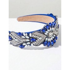 Embellished navy Blue Crystal Headband