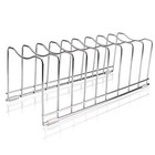 Kitchen Cabinet Pan Pot Lid Organizer Rack Cushion Coated Steel Wire Storage