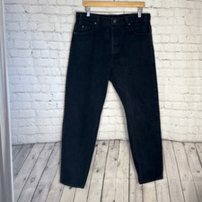 VTG 90s Levi's 550 Orange Tab Jeans Mens 38X32 Black Wash Relaxed Fit Cowboy