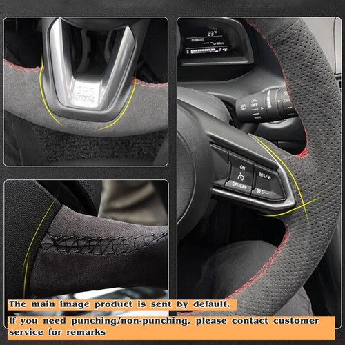 Cubierta de volante de coche personalizada gamuza para Mercedes Benz W203 Clase C 2001-2007 - Imagen 4 de 6