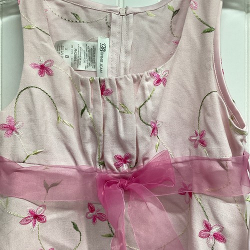 Bonnie Jean Blumenmädchen Sommerkleid Frühling Sommer rosa geblümt Größe 8 Geschenk *B - Bild 2 von 7