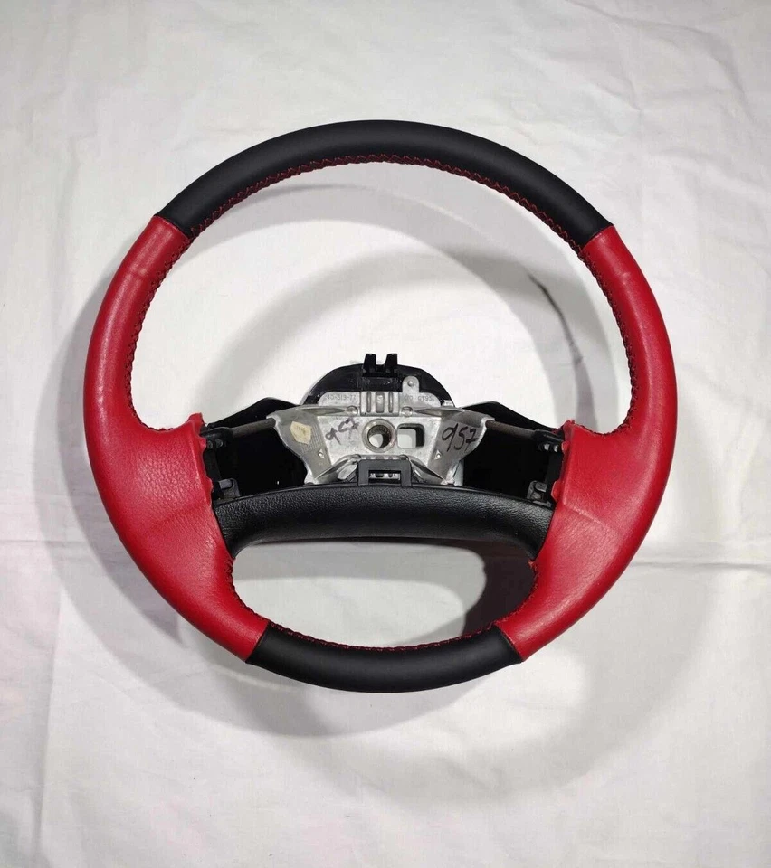Volante Ford F150 F250 F350 Lightning 92-96 envuelto en rojo cuero NUEVO fabricante de equipos originales Foto 2 de 4