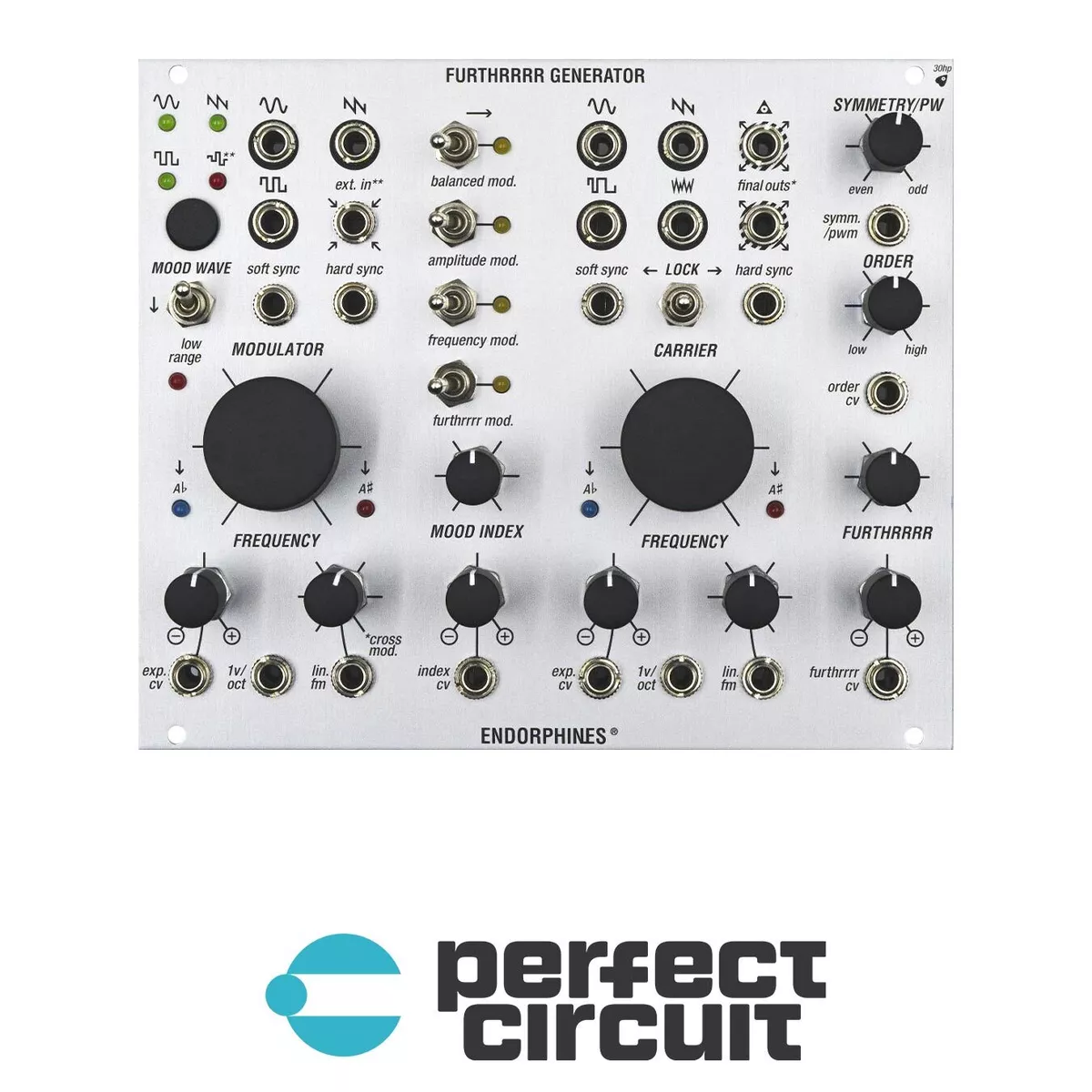 Endorphin.es Furthrrrr Generator (Silver) EURORACK - NEW - PERFECT CIRCUIT