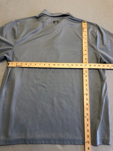 Under Armour Golf Polo Shirt Mens Extra Large Loose Fit Gray Activewear Tennis - Picture 4 of 4