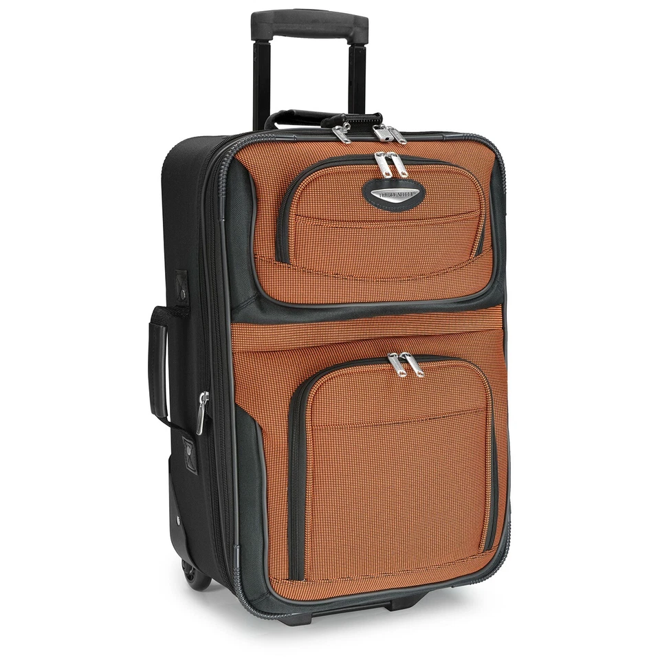 Travel Select Amsterdam Expandable Rolling Upright Luggage Orange 4-Piece Set - Image 4 of 4