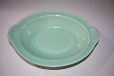 Lu-Ray Pastels TS&T 1940's Vintage GREEN Oval Vegetable Serving Bowl Dish LuRay