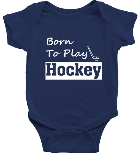 Infant Baby Bodysuit One-Piece Born To Play Hockey Toddler Kid Youth Tee T-Shirt - Picture 20 of 36