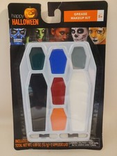 Halloween Grease Makeup Kit Colored Face Paint With 2 Applicators