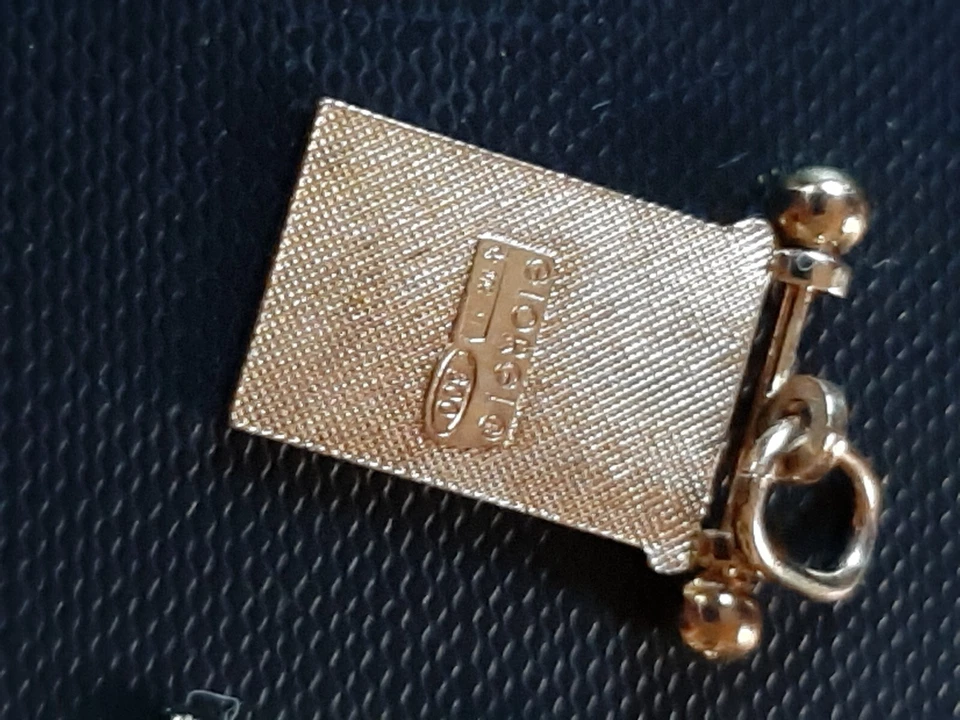 Argento Dorato n° 1 Ciondolo Charms F Giorgi Smalto Bandiera Stati Vari VINTAGE - Immagine 4 di 4