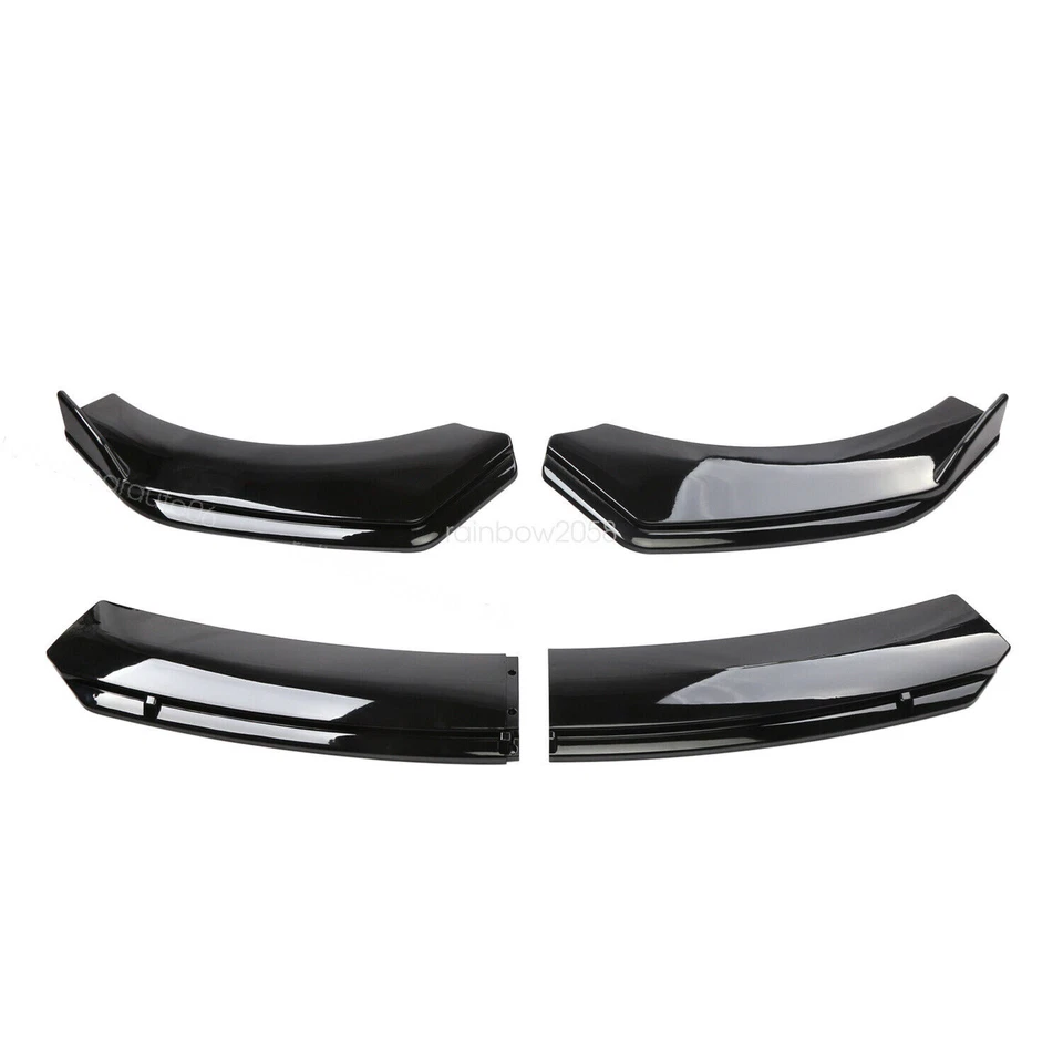 For Buick Regal Front Bumper Lip Spoiler Splitter 4Pcs Body Kit Glossy Black - Image 3 of 4
