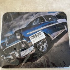Chevy Retro Car Mouse Pad Gaming Blue  White 1957 Bel Air 