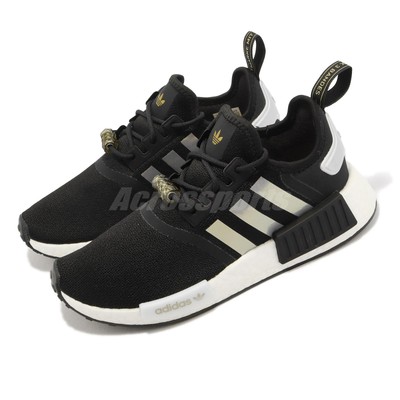 adidas Originals NMD_R1 W Boost Black Metallic Silver Women Casual Shoes GY9574 | eBay