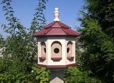 SMALL Poly Gazebo Bird House | 8 holes with 4 rooms | Amish Handmade Made in USA