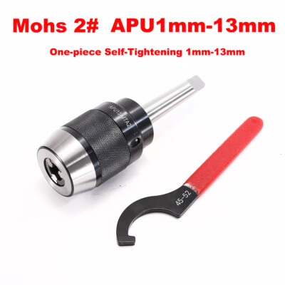 Lathe Drill Chuck One-Piece Self-Tightening 1mm-13mm Morse Taper shank MT2