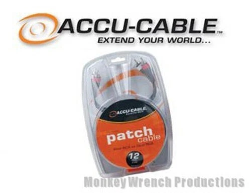 Accu-Cable RC4-6 Dual RCAs to Dual 1/4 in. Patch Cable, 6 ft - Image 2 of 2