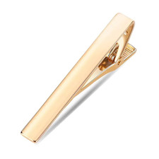 Gold Stainless Steel Tie Clip Bar Necktie  Silver Mens Clasp Clamp 2.2" Metal