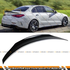 GLOSSY BLACK PSM STYLE TRUNK SPOILER FOR 22-25 MERCEDES BENZ W206 C300 C43 SEDAN