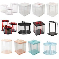 Luxury Transparent PVC Chocolate Sweets Cup Cake Box Wedding Favour Gift Boxes