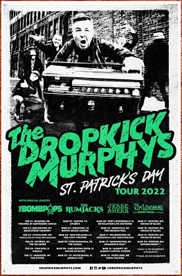希少 レア 限定 Dropkick Murphys ポスター DROPKICK MURPHYS | PENNYWISE St. Patrick's Day Tour 2024 Ltd Ed