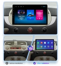 9" For Fiat 500 2007-2015 IPS Car Stereo Radio Android 13 Carplay GPS 32GB BT FM