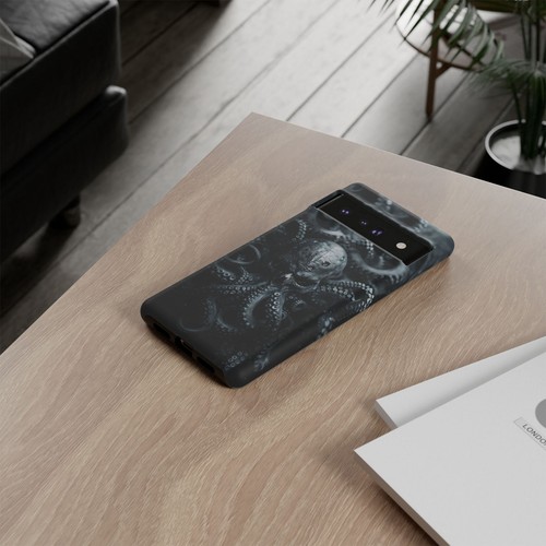 Black Ink Skull Octopus - Phone Case for iPhone, Galaxy, Pixel - 第 173/281 張圖片