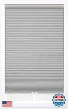 DEZ FURNISHINGS Cordless 1.5" Blackout Cellular Shade, Sterling Gray, 38" W x