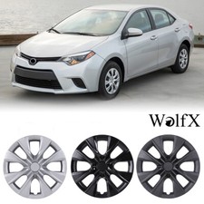 15 Inch Silver Black Wheel Covers For 2009-2019 Toyota Corolla Hubcaps 4pcs