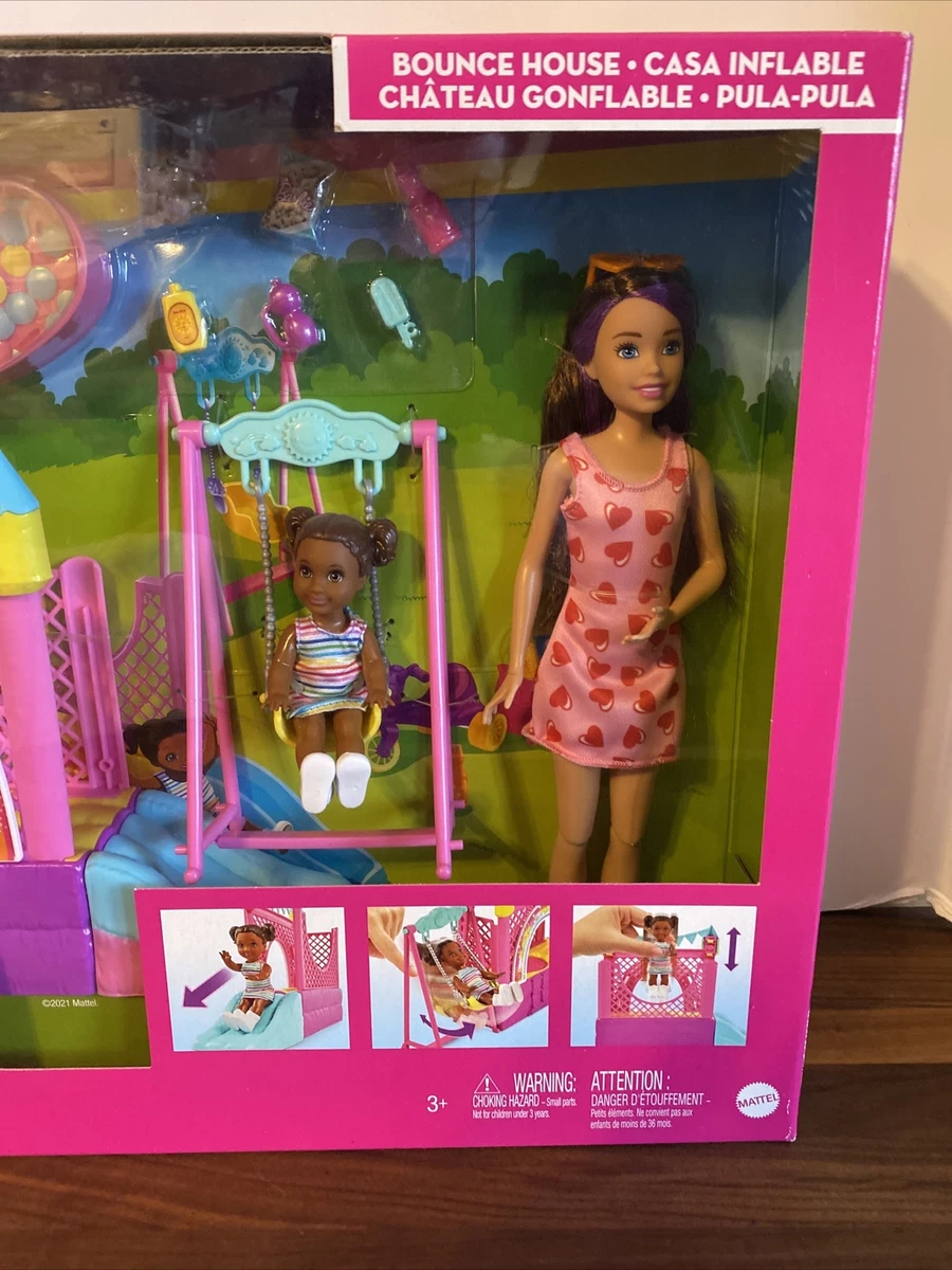 Barbie Skipper Babysitters Inc. Bounce House Dolls and Playset